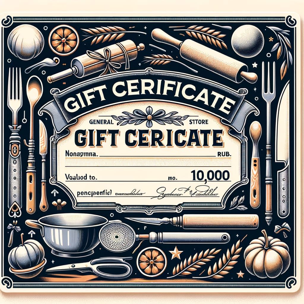 Culinary Gift Certificate for 10000 RUB in Store Style