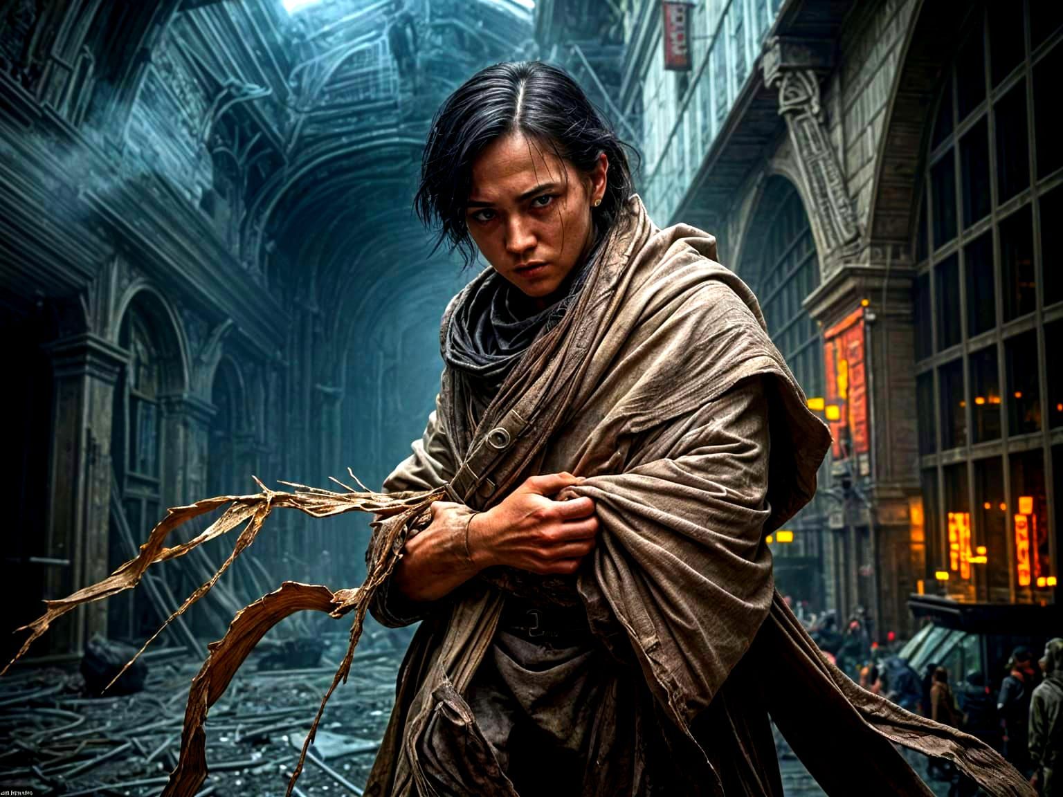 Surreal Abstract: Dystopian Dreams in Impasto Style