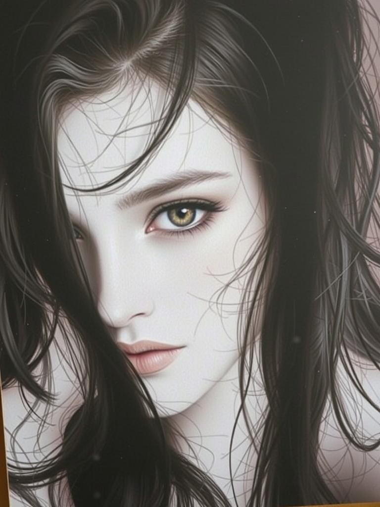 Ethereal Portrait of a Woman with Hazel Eyes