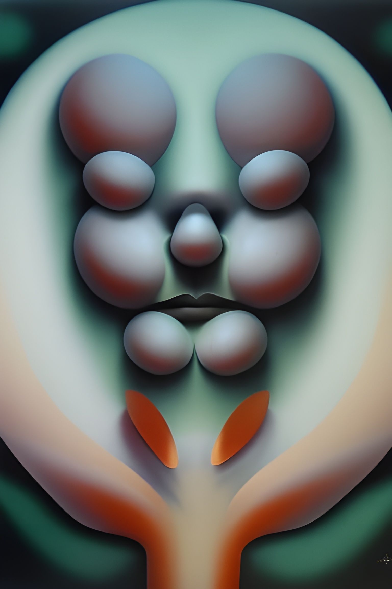 Cactus Greenman in Embossed 3D Style