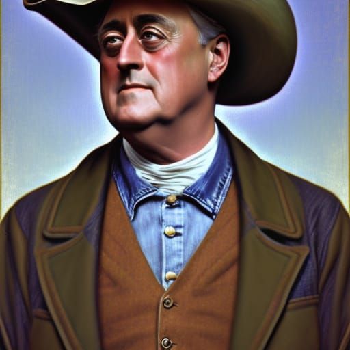 FDR in Denim: An Art Nouveau Portrait