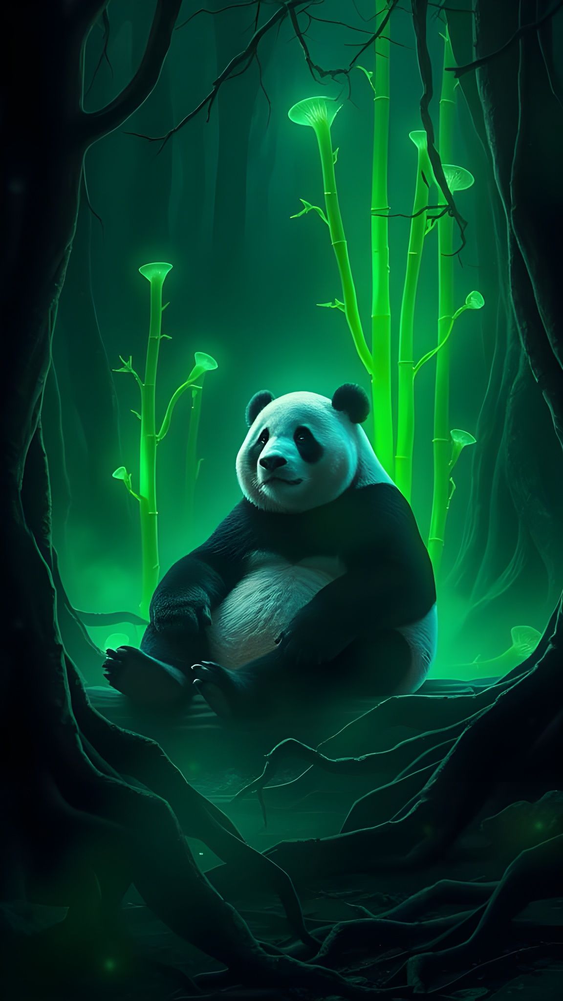 Magical Forest Encounter in Vibrant Colors