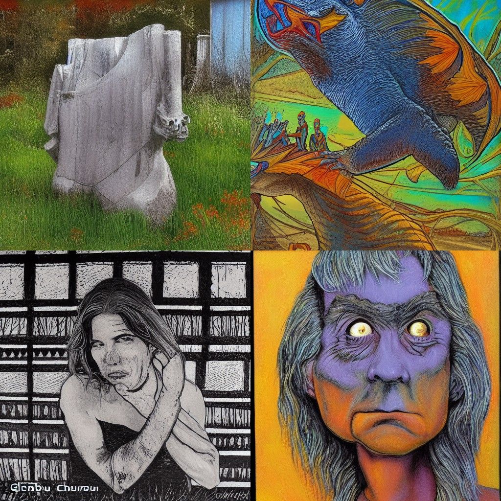 Eerie Character Illustration in Gothic Horror Style