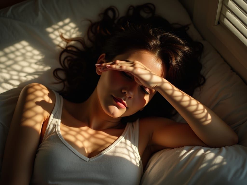 Woman Awakens to Morning Sunshine