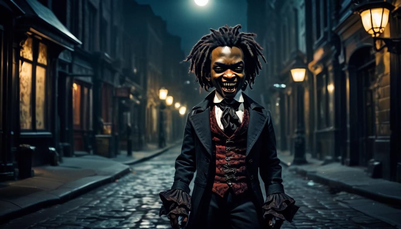 Chibi Nubian Vampire in Dark Fantasy Photography
