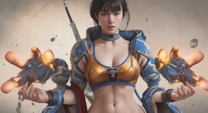 Gundam Spacesuit in Dramatic Digital Matte Painting