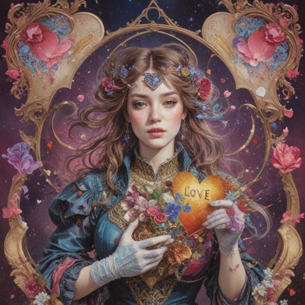 Glorious Feminine Floral Lovecore Explosion in Cosmic Hyperm...