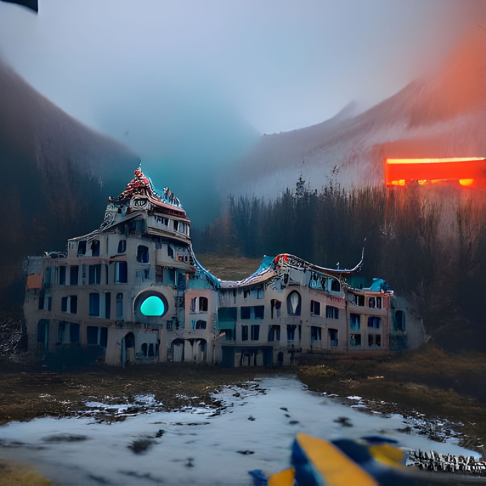 Creepy Evil Hotel Concept Art in Unreal Engine 5