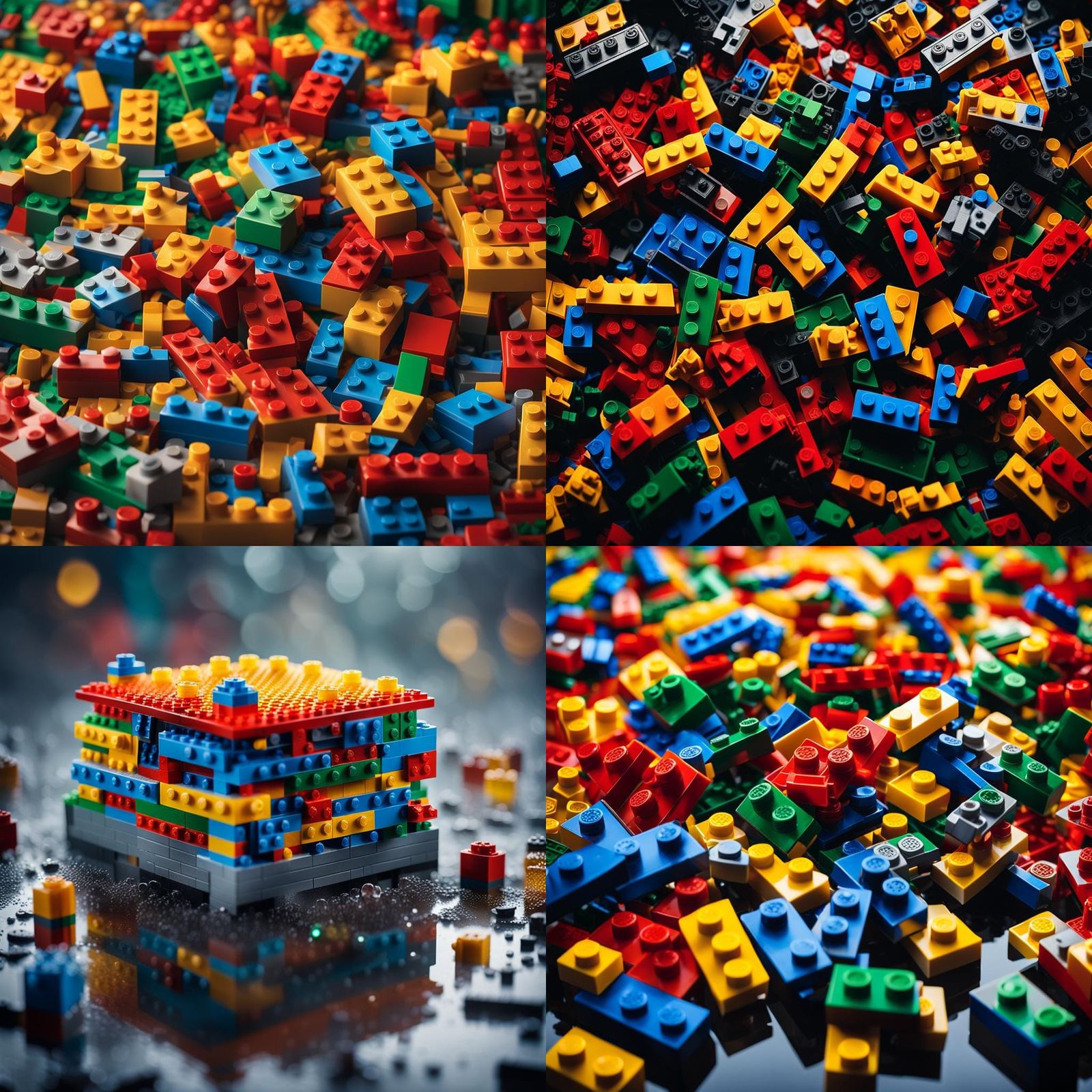 Hyperrealistic Lego Elements in High Definition