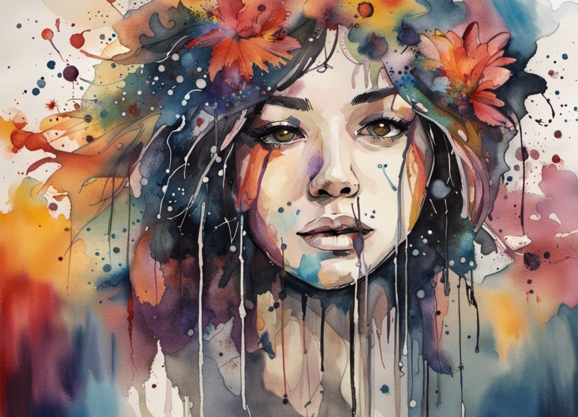 Vivid Jerusalem Market Scene in Watercolor Style