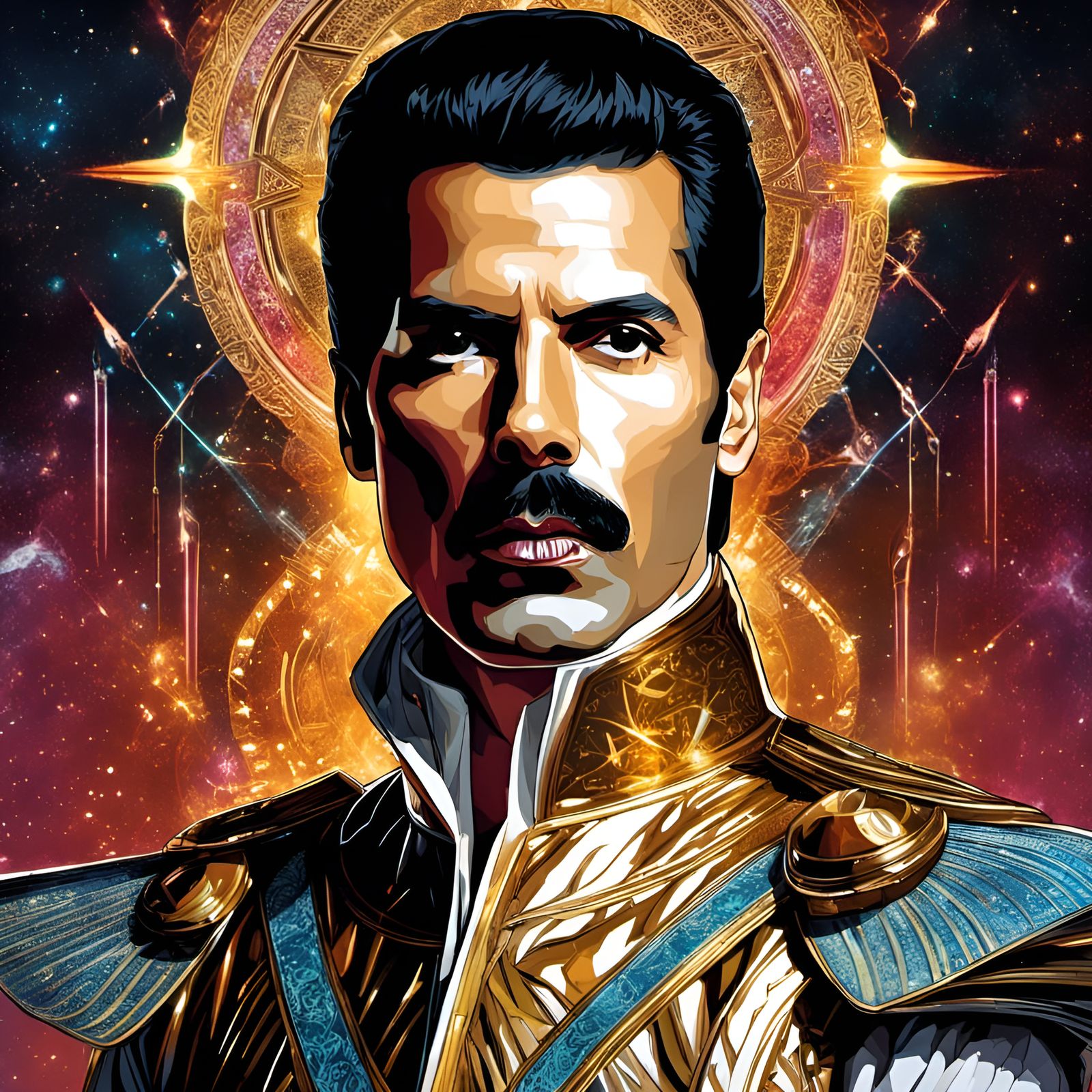 Freddie Mercury as Jedi Knight Portrait