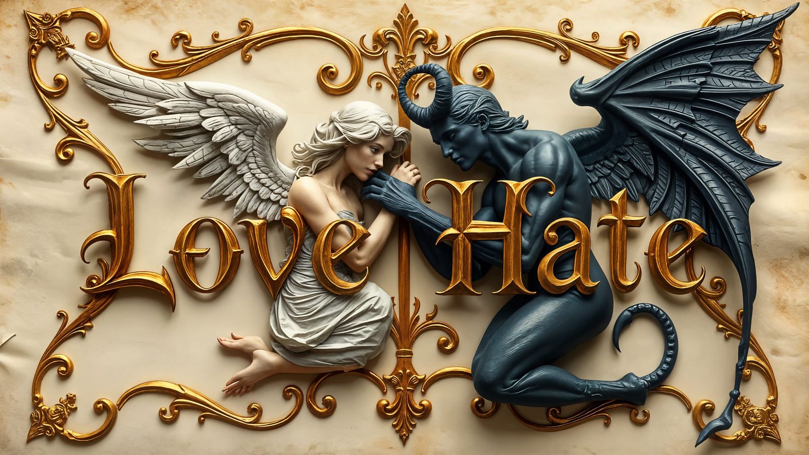 Medieval Calligraphy: Love and Hate in 3D