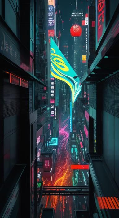 Calligraphy city ,skyscrapers of meaning Hand of God-Artist ...