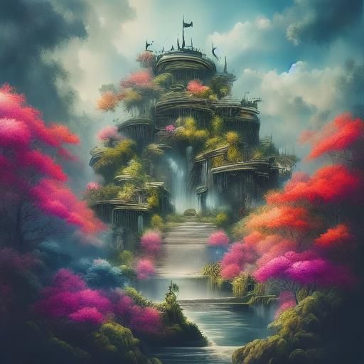 Tropical Rainforest in Panther Silhouette: Double Exposure