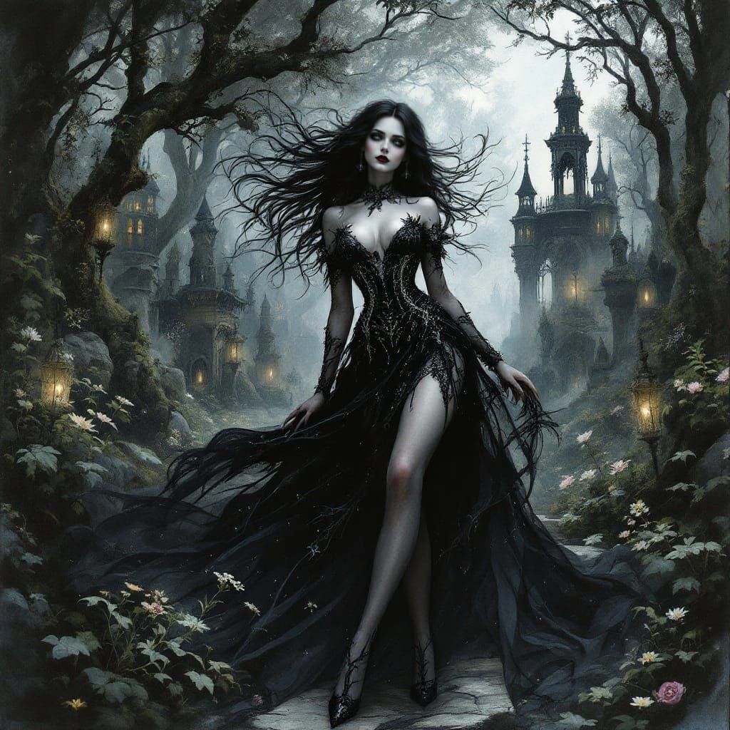 Spectral Faery in Baroque Gothic Splendor