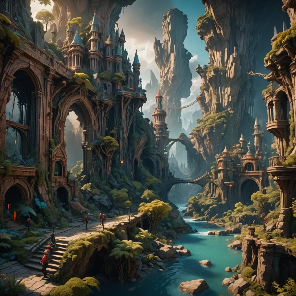 Fantastical Evolution Concept Art in Deep Color