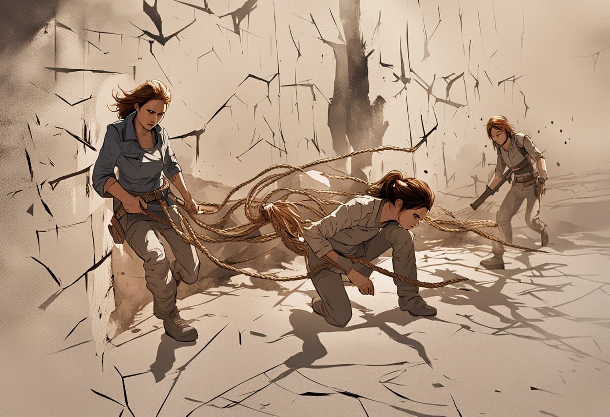 Heroic Escape: Strong Woman Fights to Free Girl Trapped Behi...