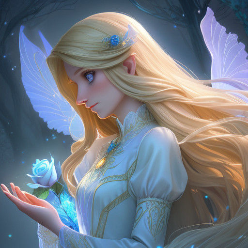 Ethereal Fairy in Enchanted Garden