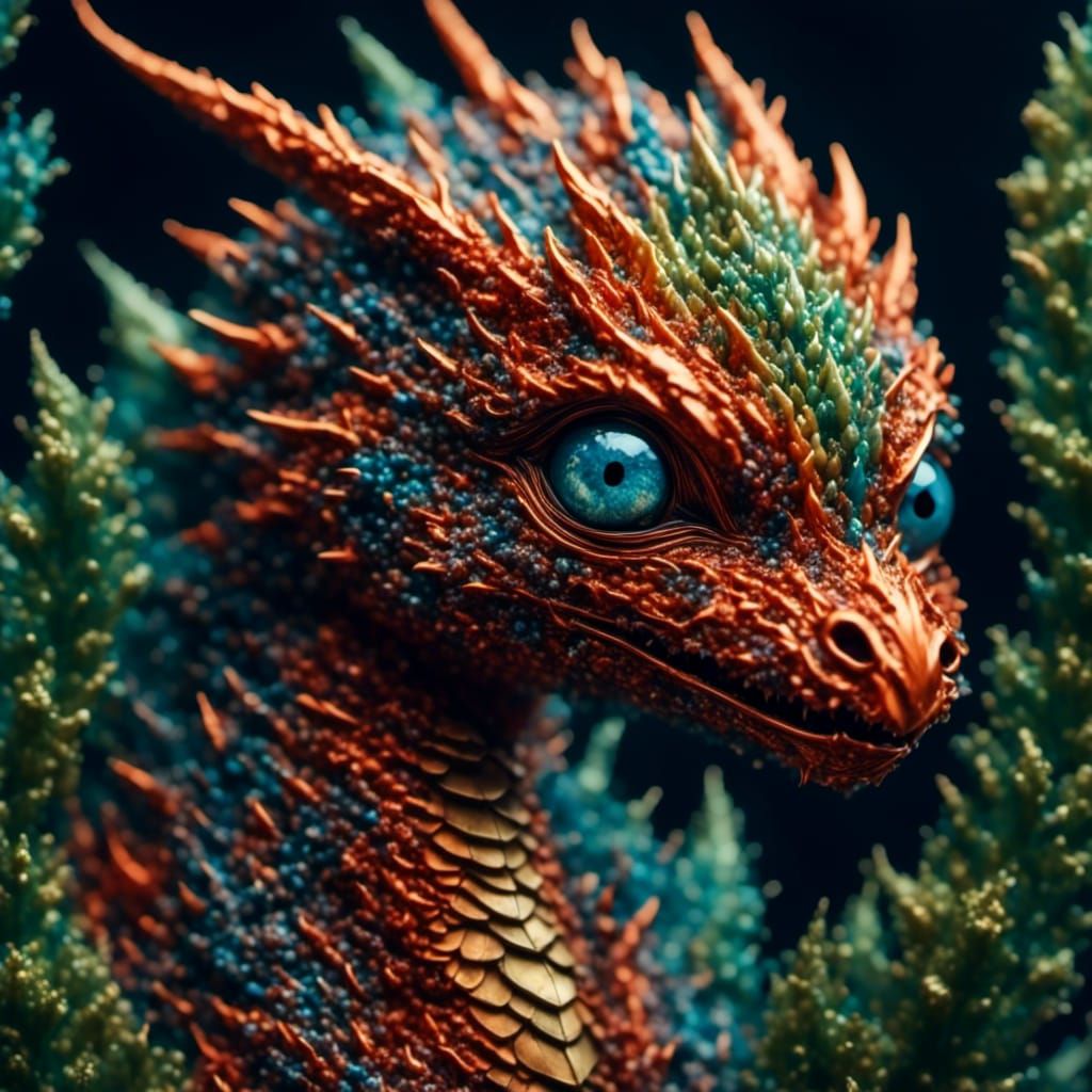 Ornate Leaf Dragon Hatchling Microportrait