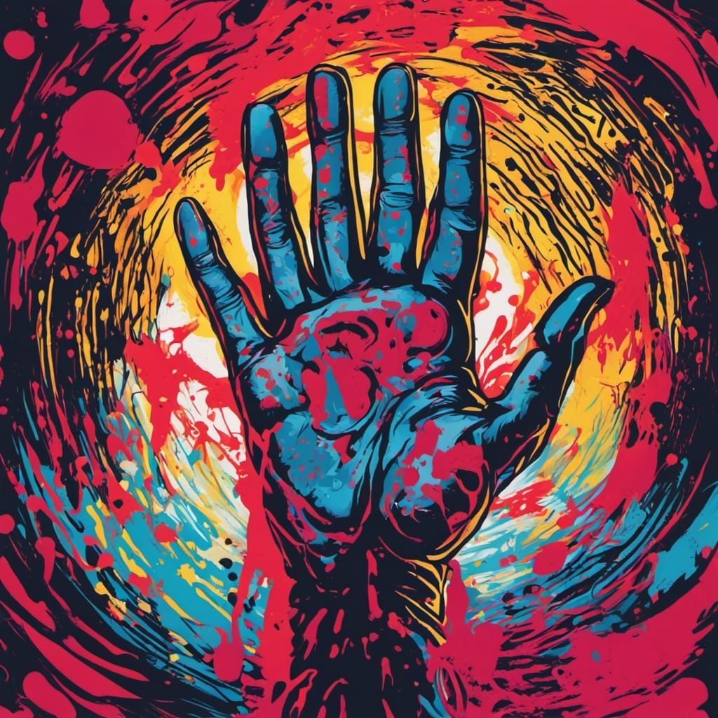 Nightmarish Scream: Woman's Body in Pop Art Style