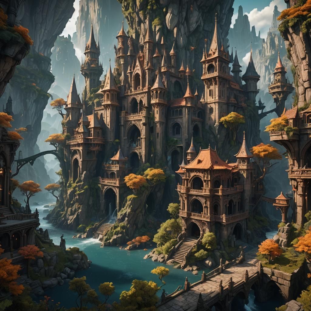 Fantastical Matte Painting in Deep Color