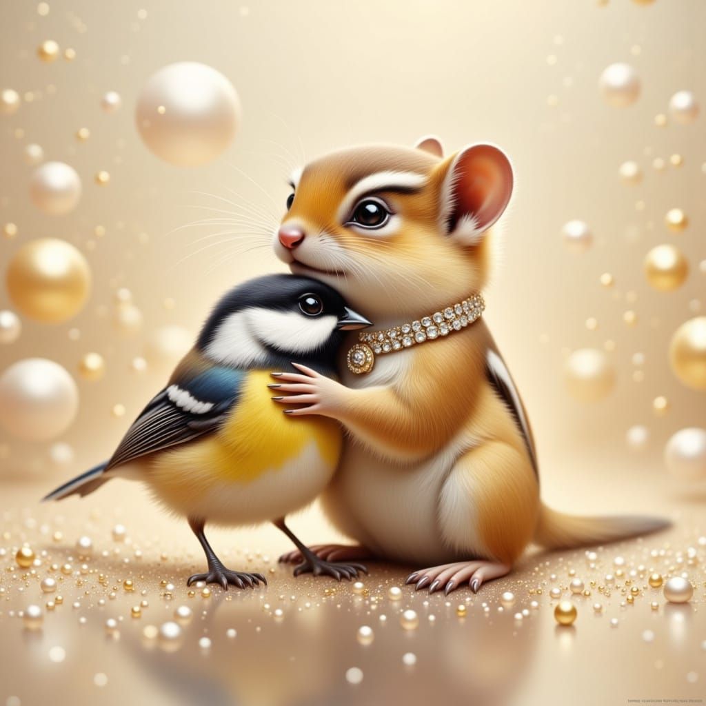 Luxurious Chipmunk Moment in Hyperrealistic Style
