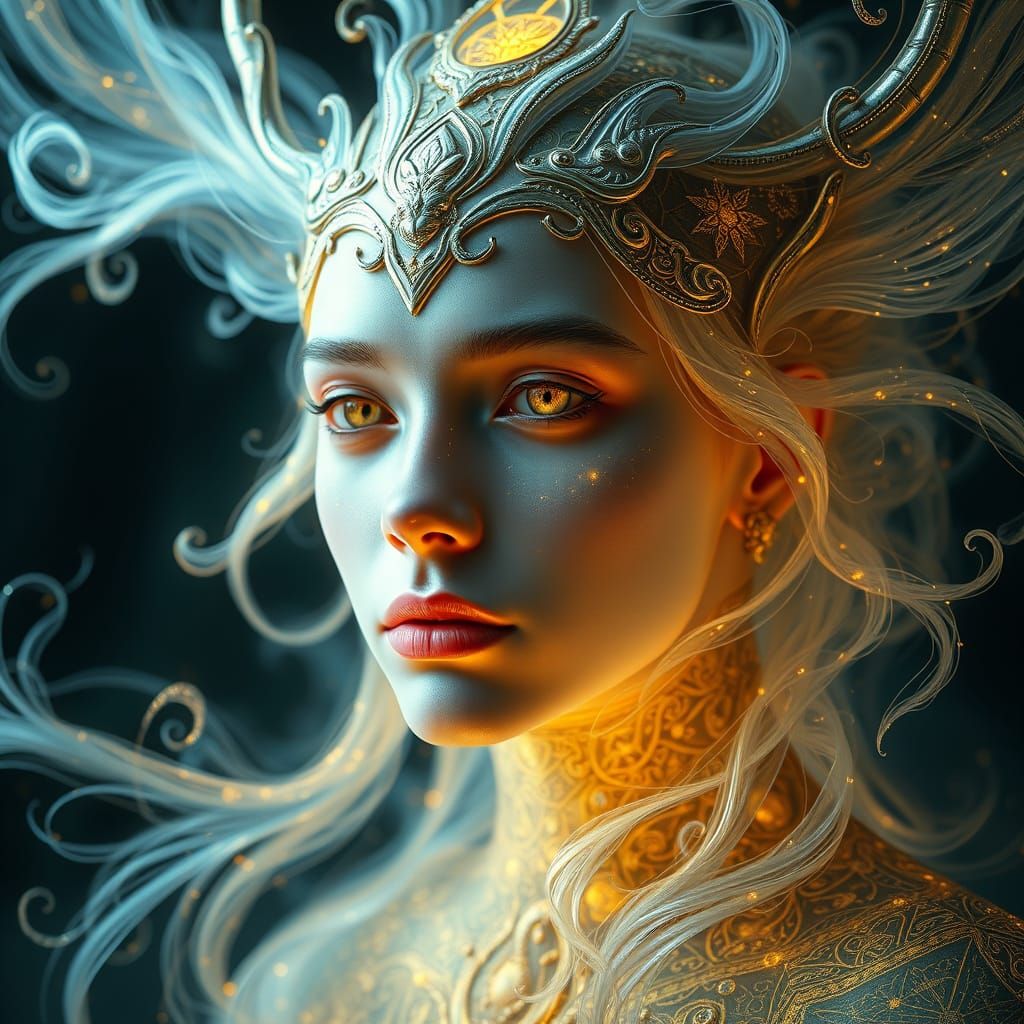 Mystical Spirit Being in Ethereal Aura