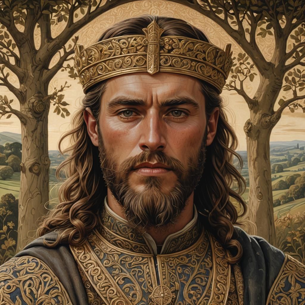 Anglo-Saxon King Ealhmund Eaffason Portrait in 8k