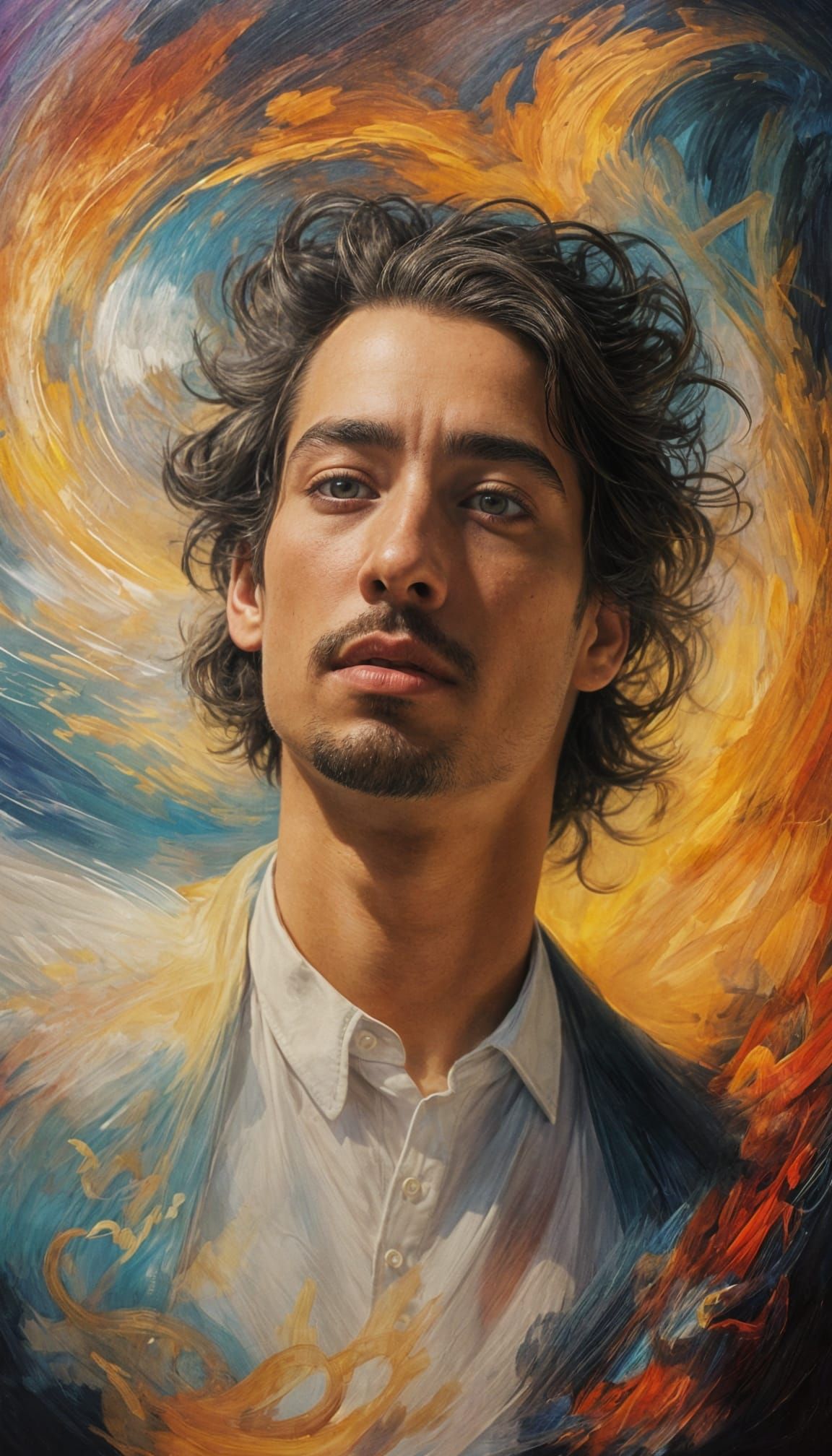 Surreal Portrait of a Male Dreamer