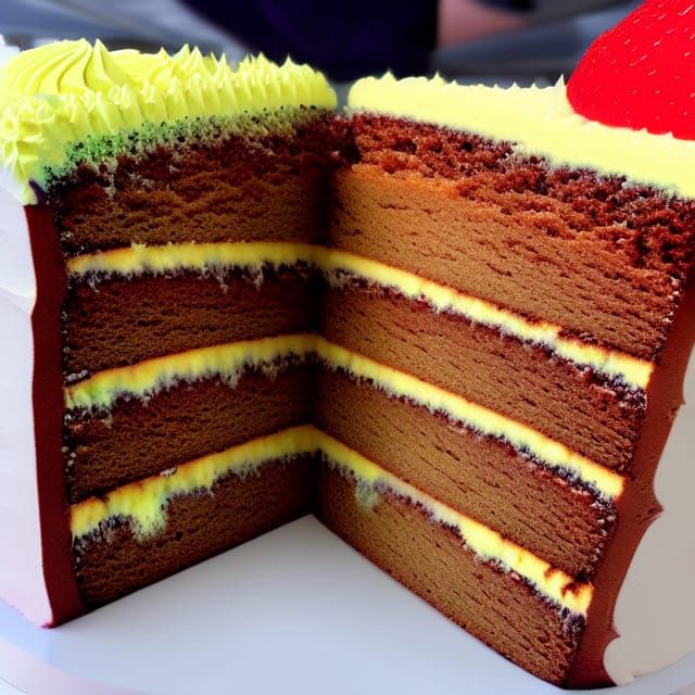 Glowing Cake Slice in Sunlight, 8K Resolution