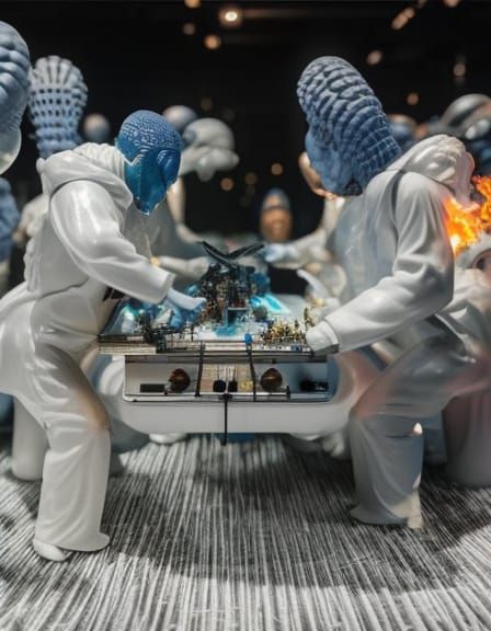 Surreal Stopmotion Archetypes in Hyperdetailed Composition