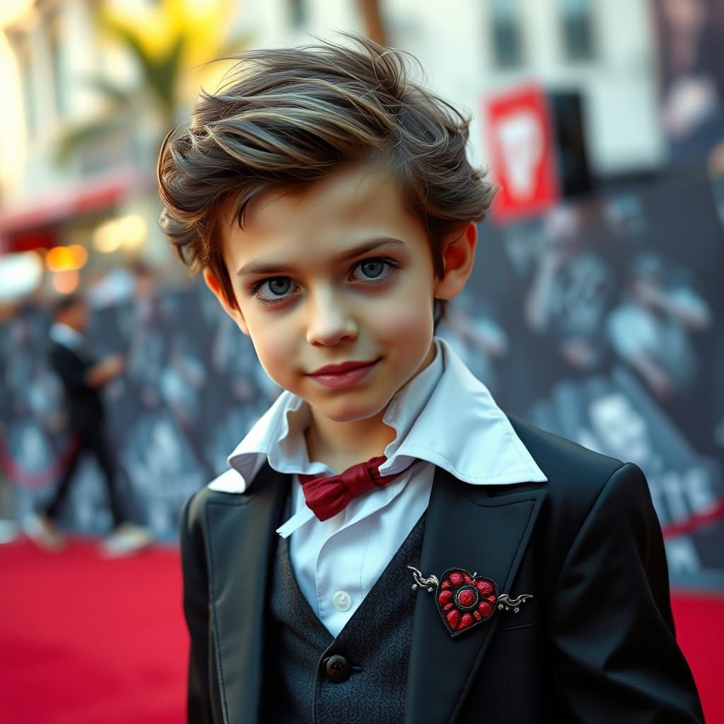 Little Vampire Actor Rollo Weeks Steps Out in Hollywood