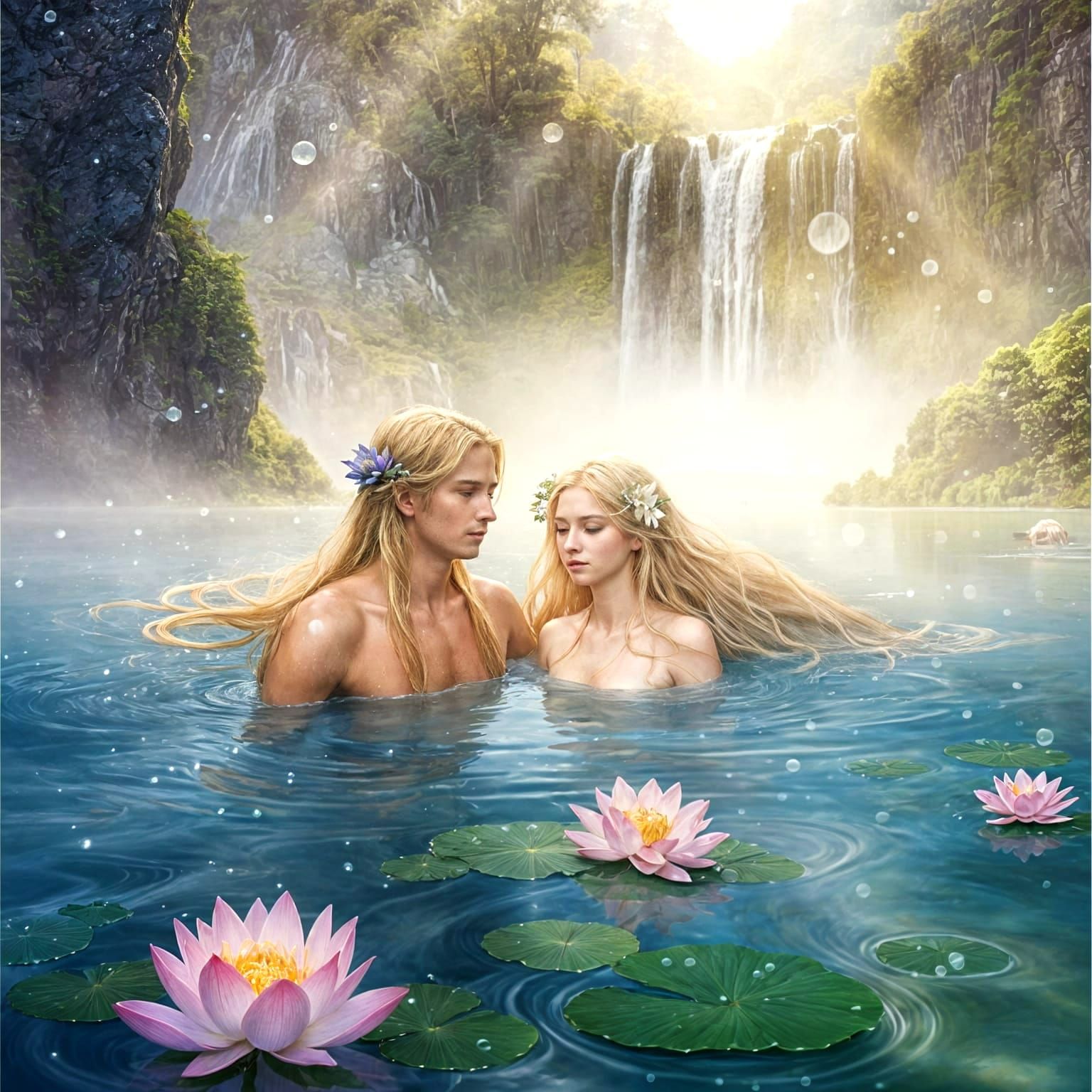 Ethereal Gods Swim in a Dreamy Lake