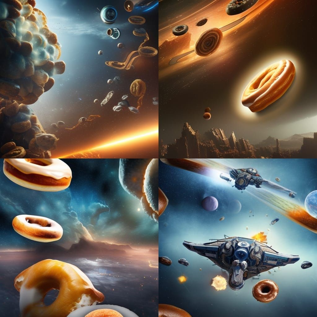 Epic Space Battle Between Doughnuts and Bagels