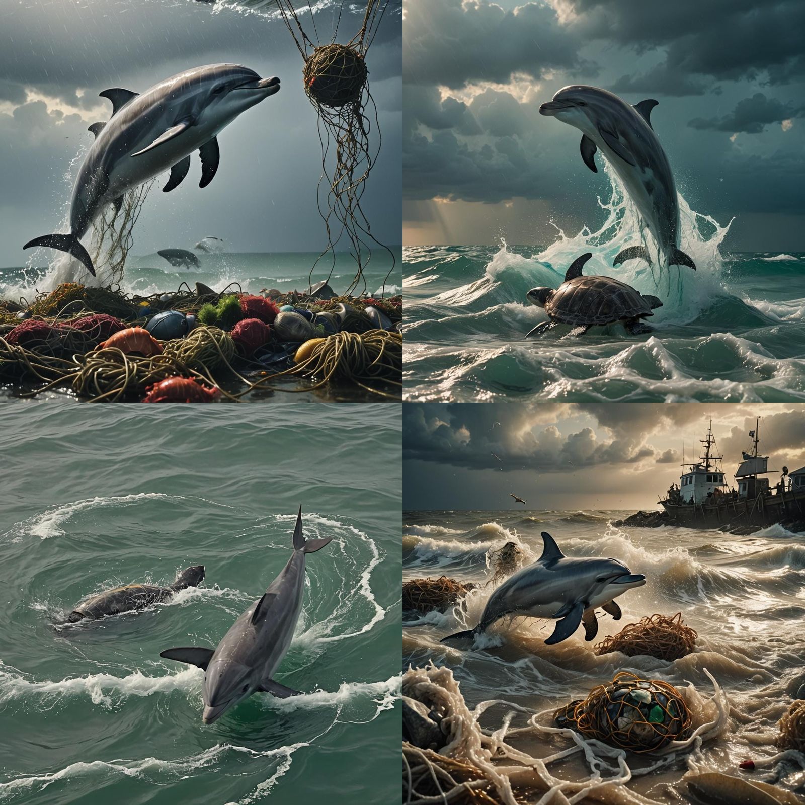 Dolphin Rescue: A Cinematic Ocean Scene