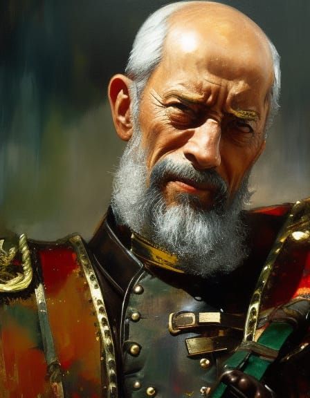 Don Quixote Portrait in Graffiti Art Style