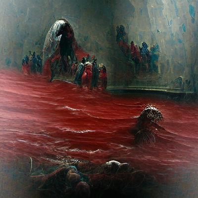 Horrific Blood Scene in Doré Style