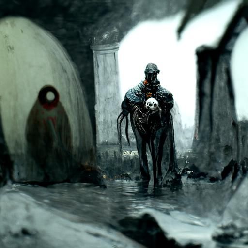 Menacing Stalker in Horror Style