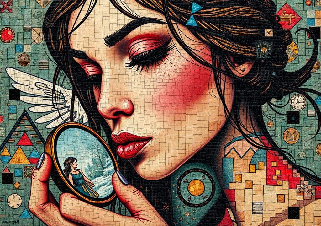 Surreal Pestilence Portrait with 8-Bit Pixel Art