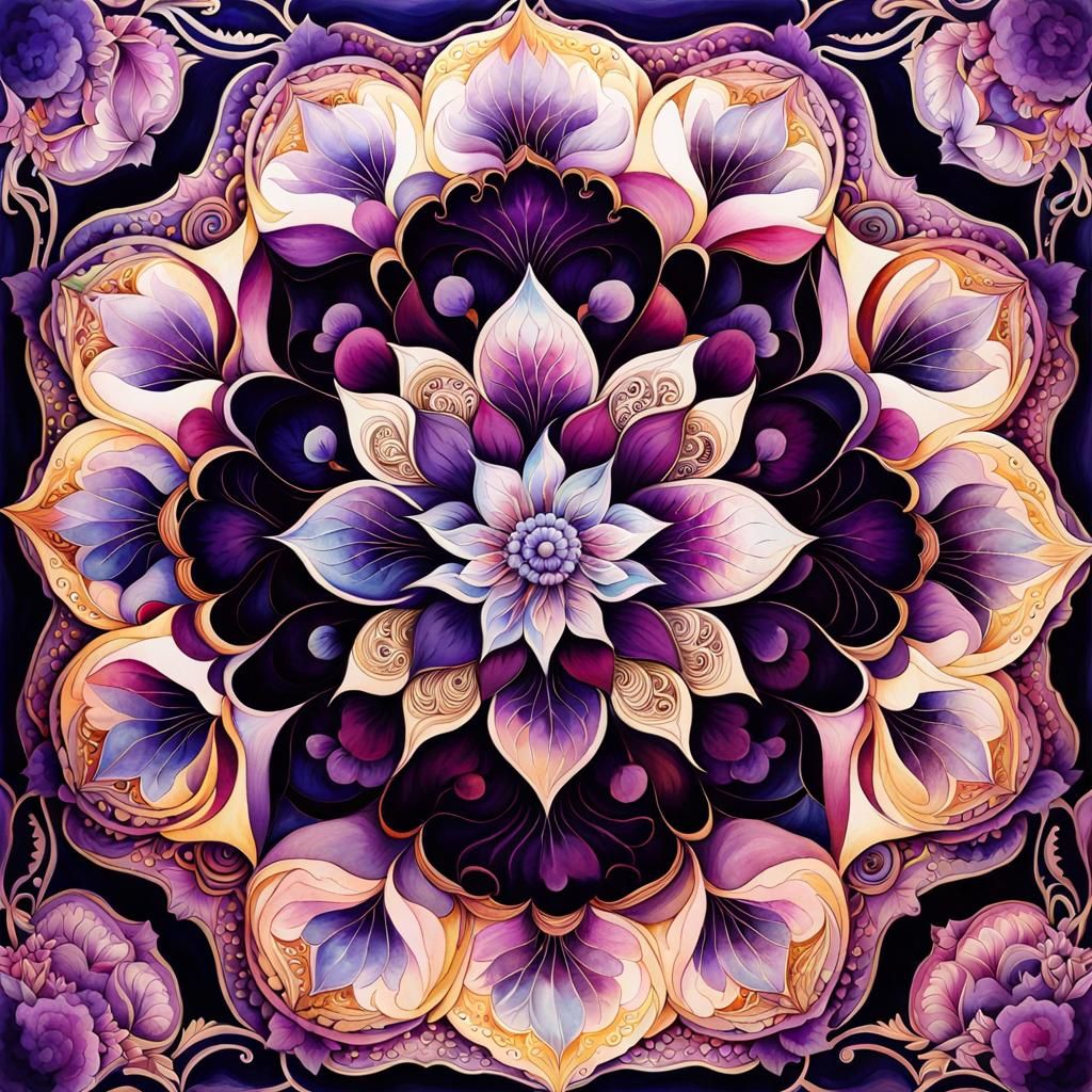 Lotus in kaleidoscope