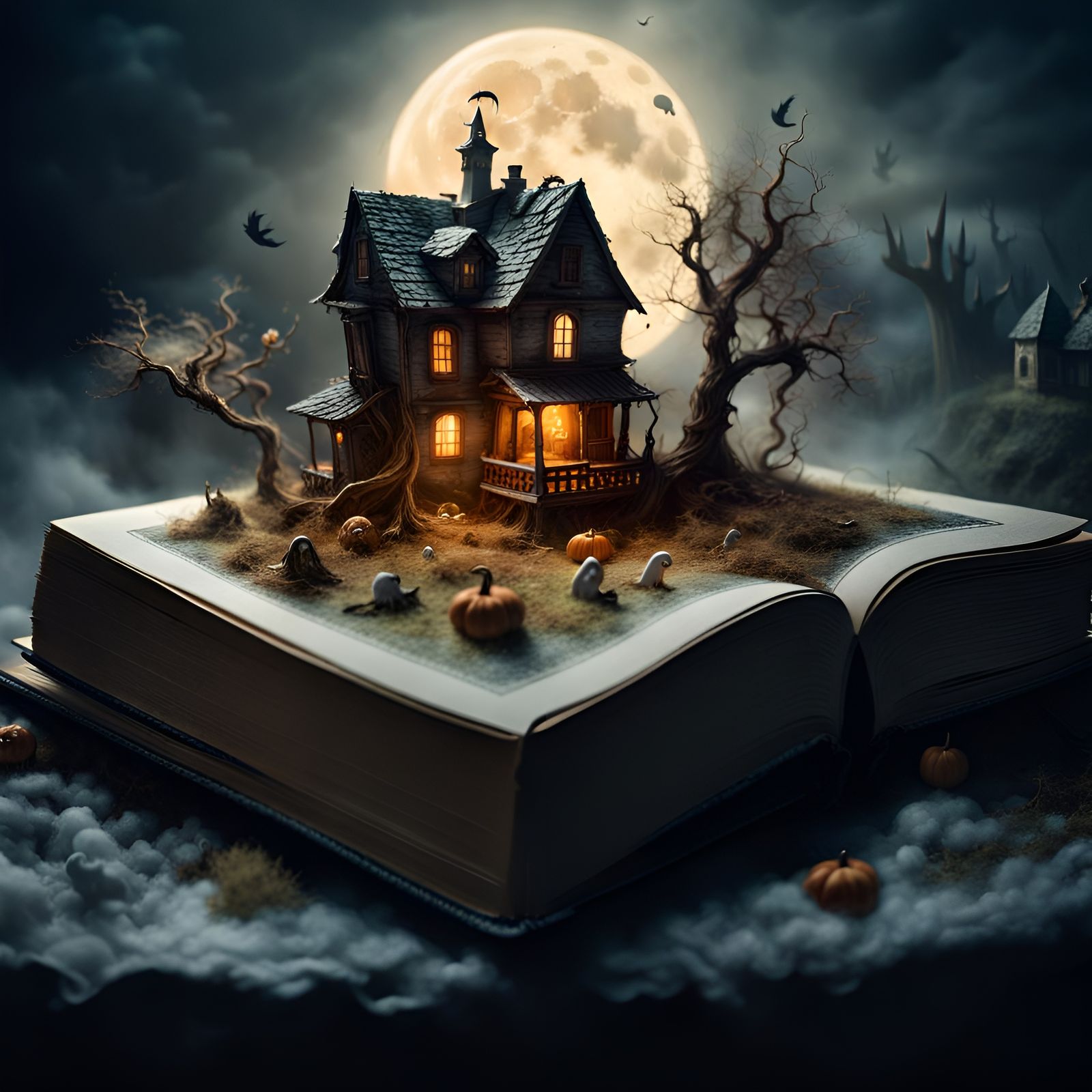Haunted Village Pop-Up Book: Spooky Miniature Scene