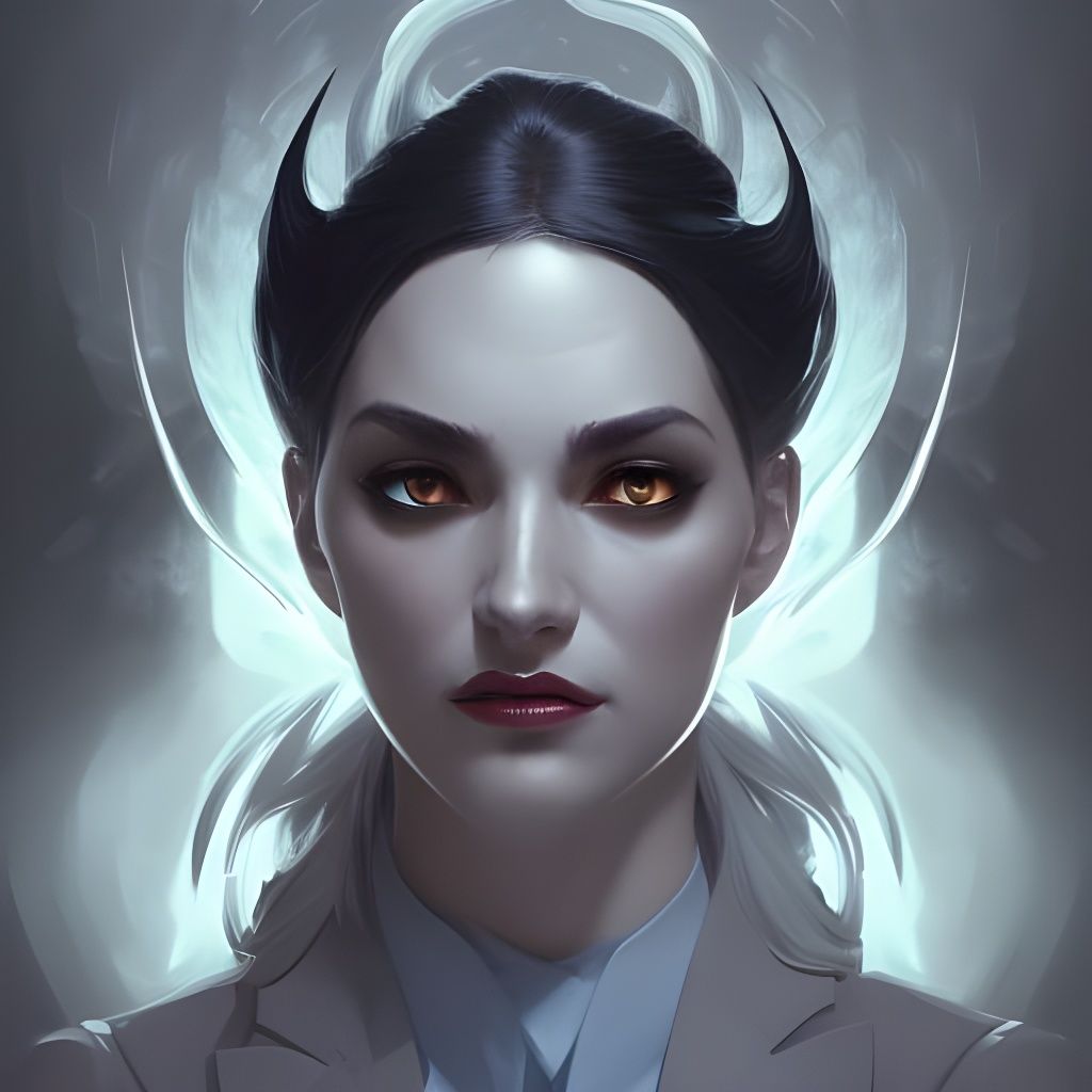 Detailed Portrait of a Demon Business Manager