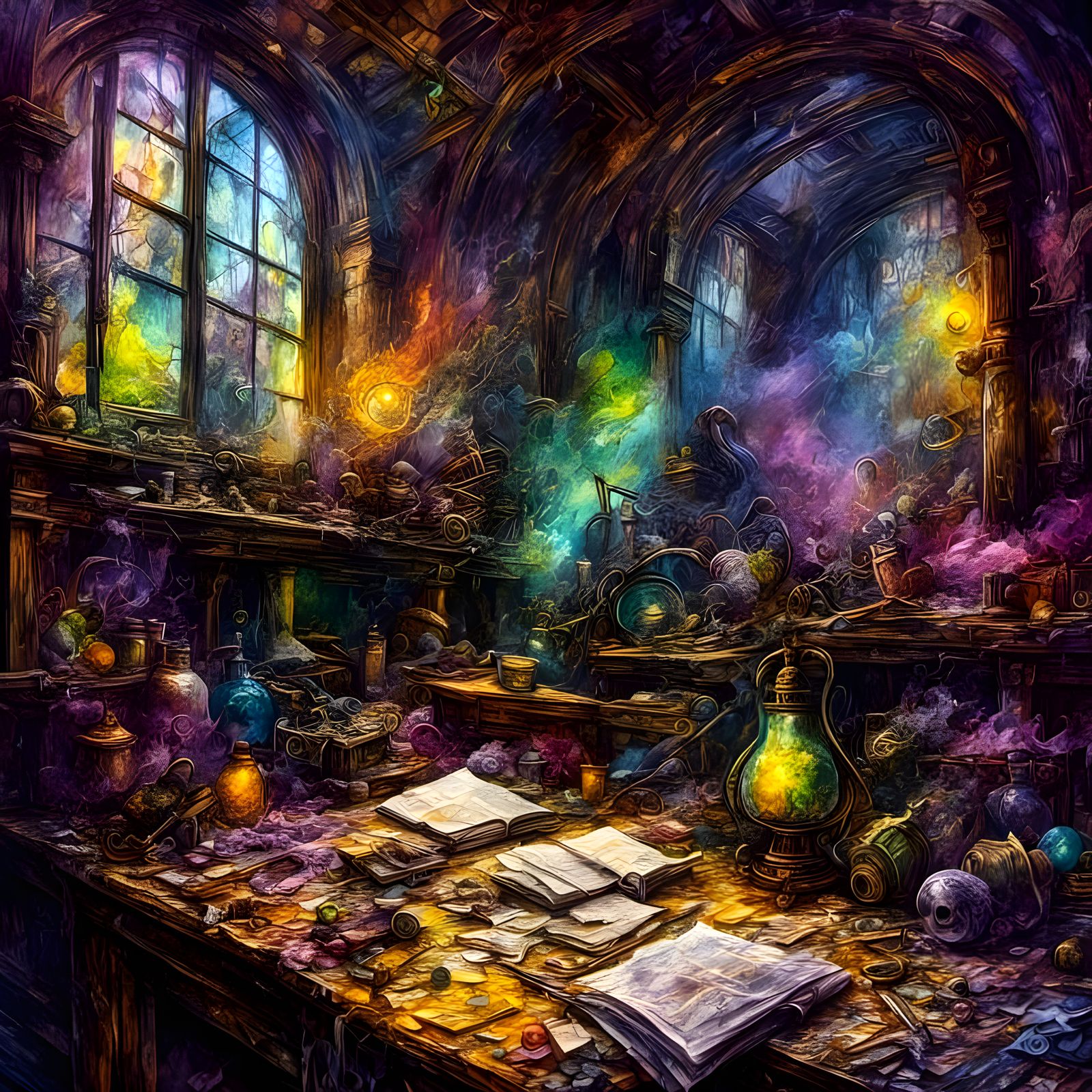 Medieval Laboratory in Whimsical Art