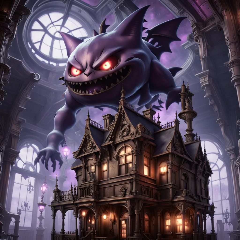 Phantom Gengar in Steampunk Haunted House: Art Nouveau