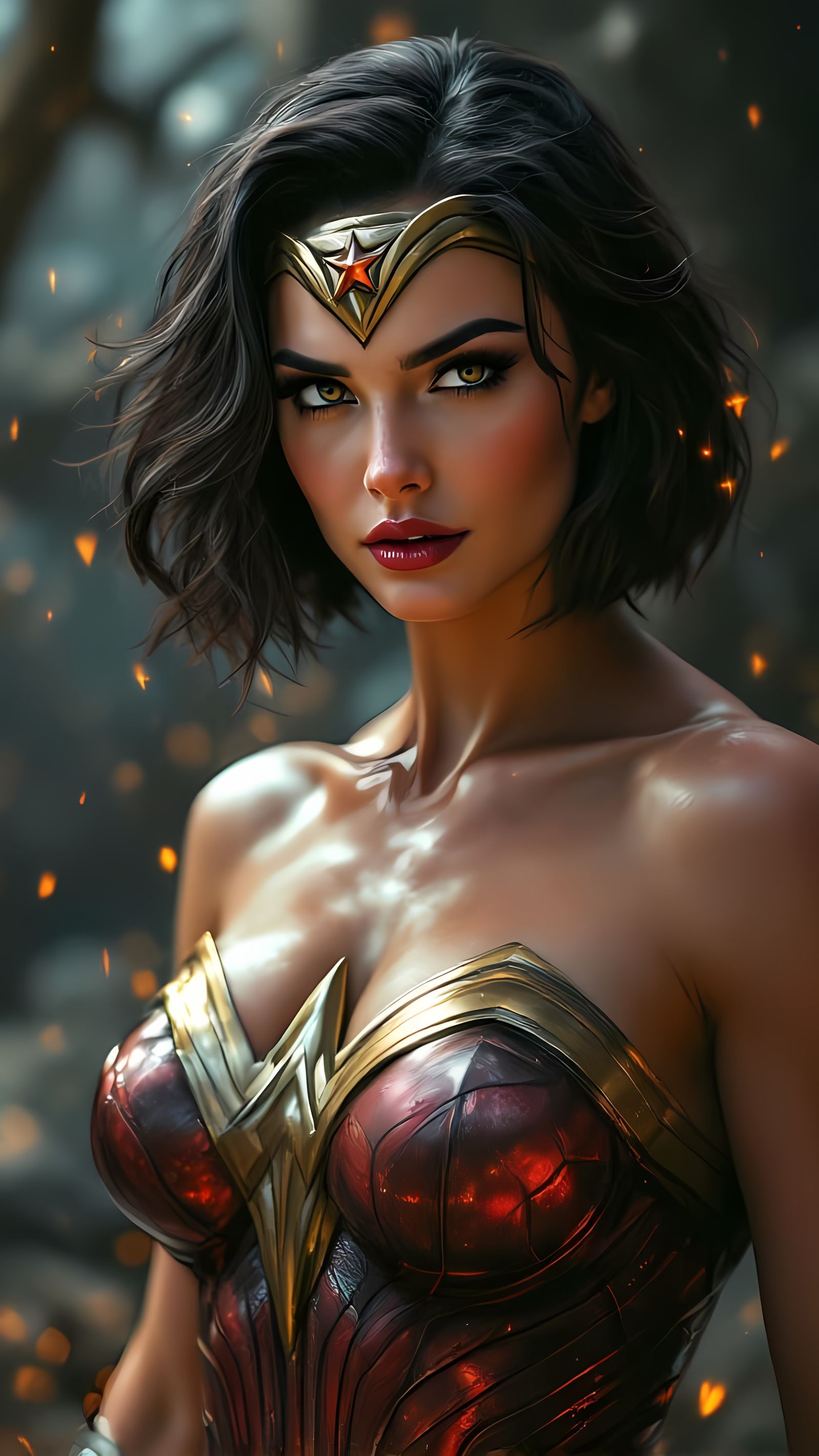 Wonder Woman as Powergirl: Halloween Digital Art