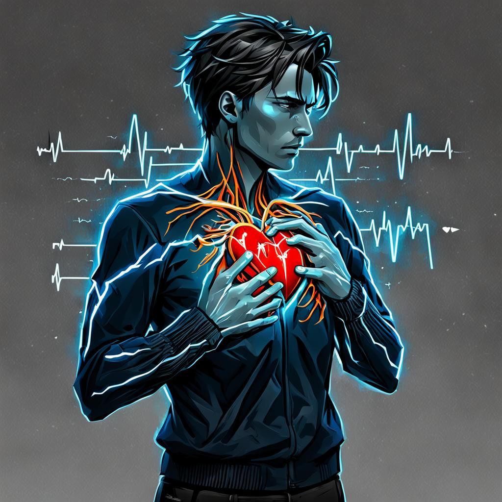 I feel the heartbeat on my chest