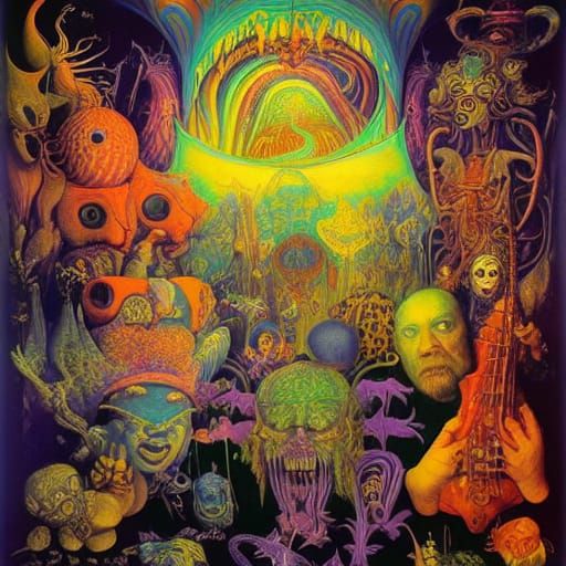 Psychedelic Black Light Concert Poster Art