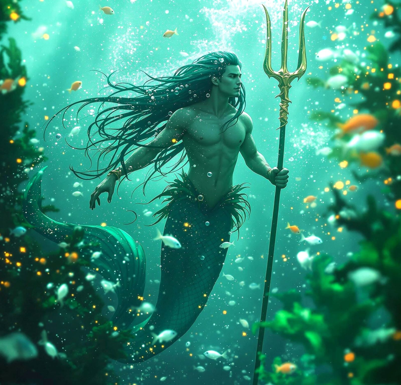 Merman in Kelp Forest