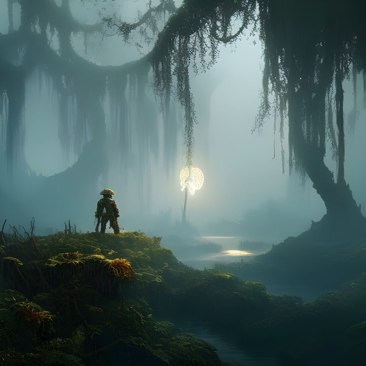 Swamp Mangrove Monster in Octane Render