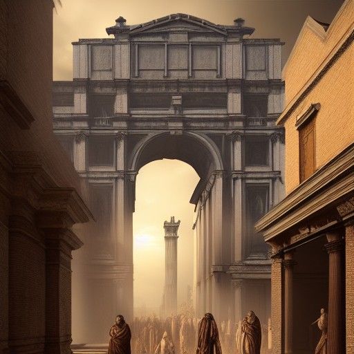 Streets of Roman London in Digital Matte Painting
